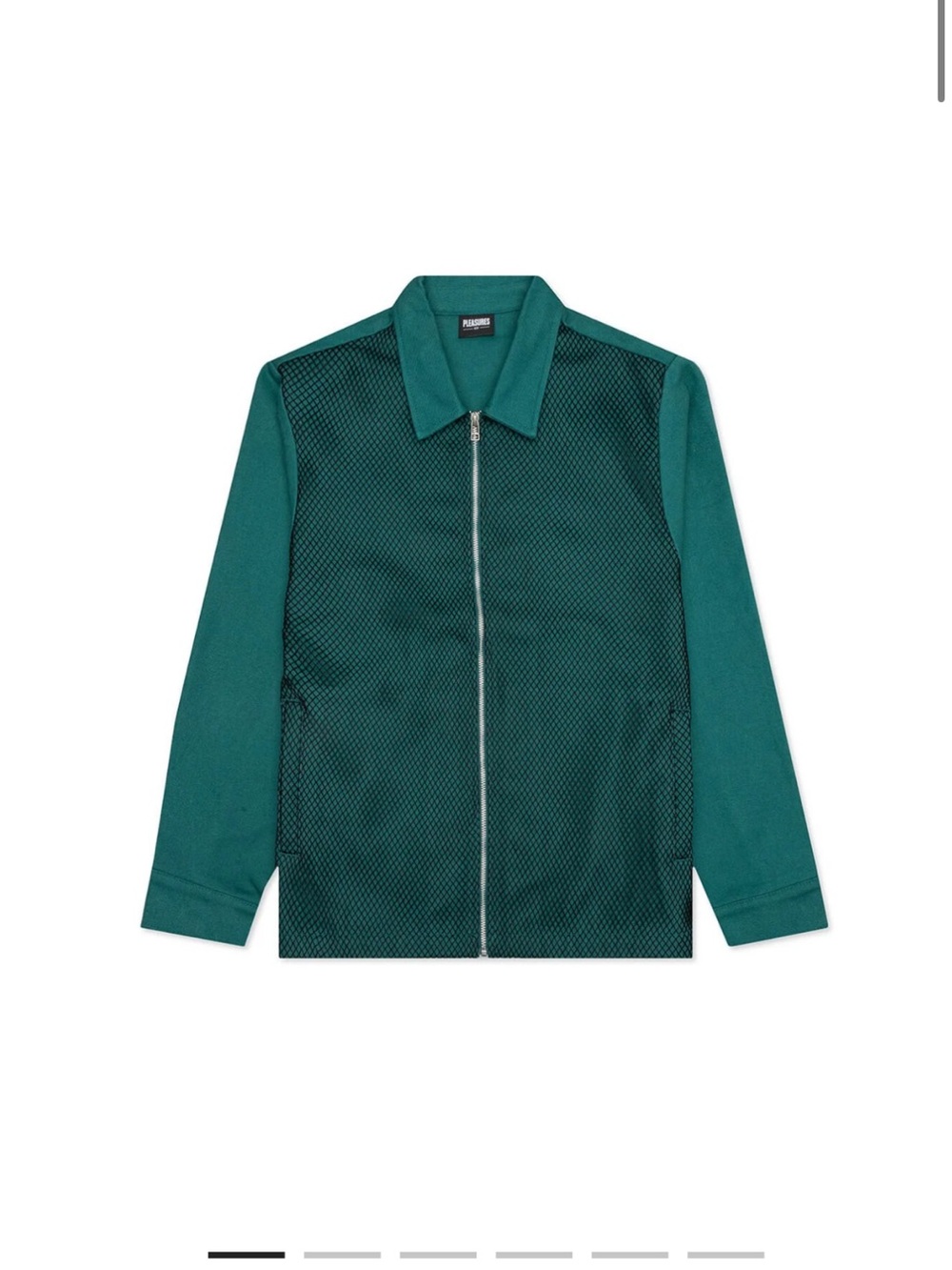 Pleasures Flirt Workwear Green Zip-Front Jacket